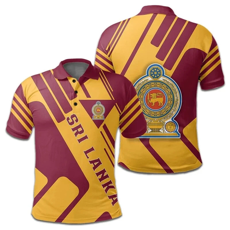 Mens Sri Lanka Polo T-Shirt Summer Souvenir Short Sleeve Tee Shirt Tops Pullover gallery