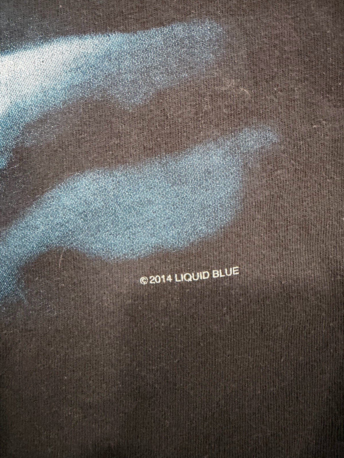 Liquid Blue Tiger Moon Winter Scene Graphic Cotton Knit Crew Tee Mens L gallery