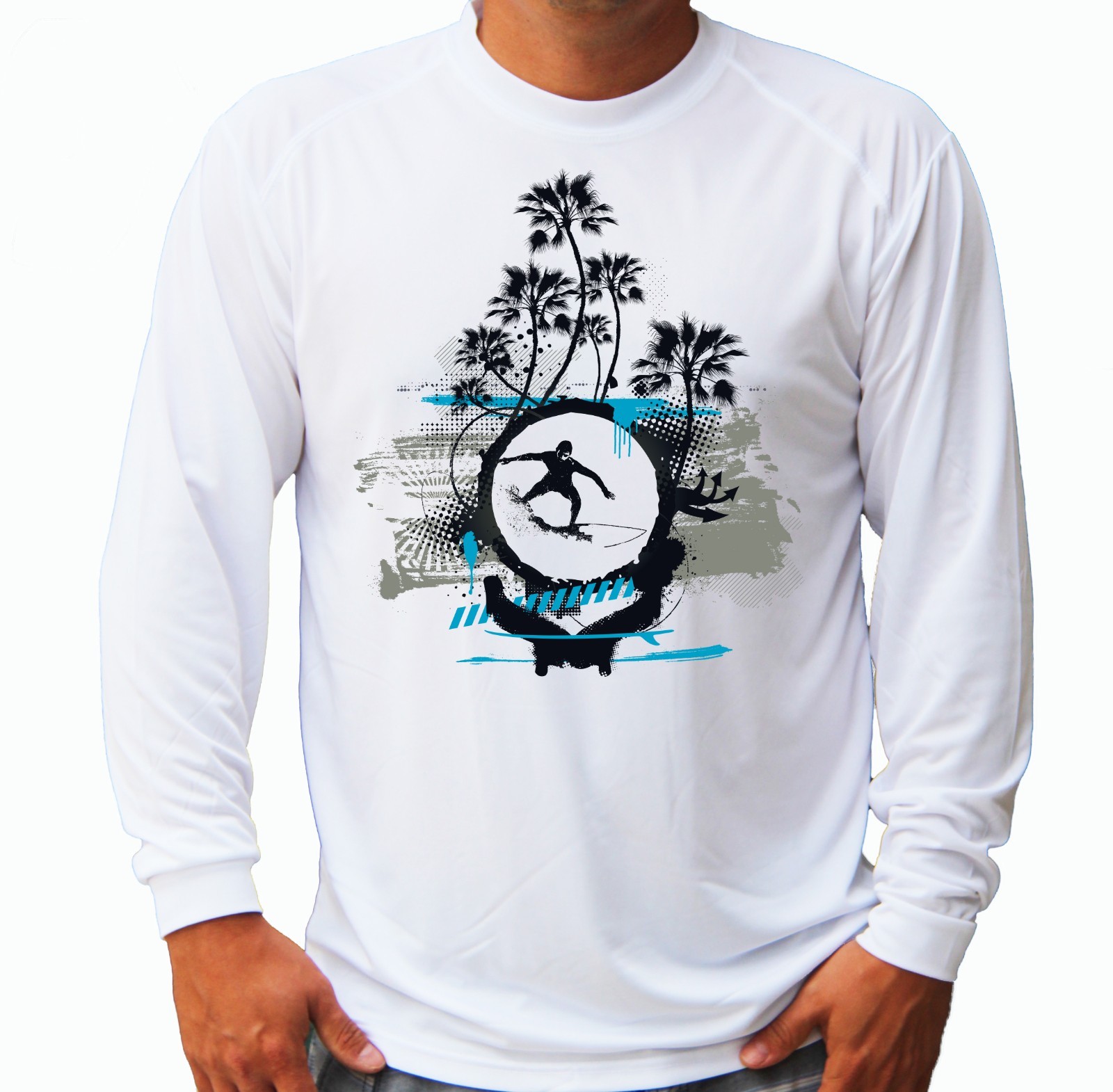 Vacation Beach Long Sleeve UPF 30 T-Shirt Surfing Boat Sport UV Protection Gift gallery