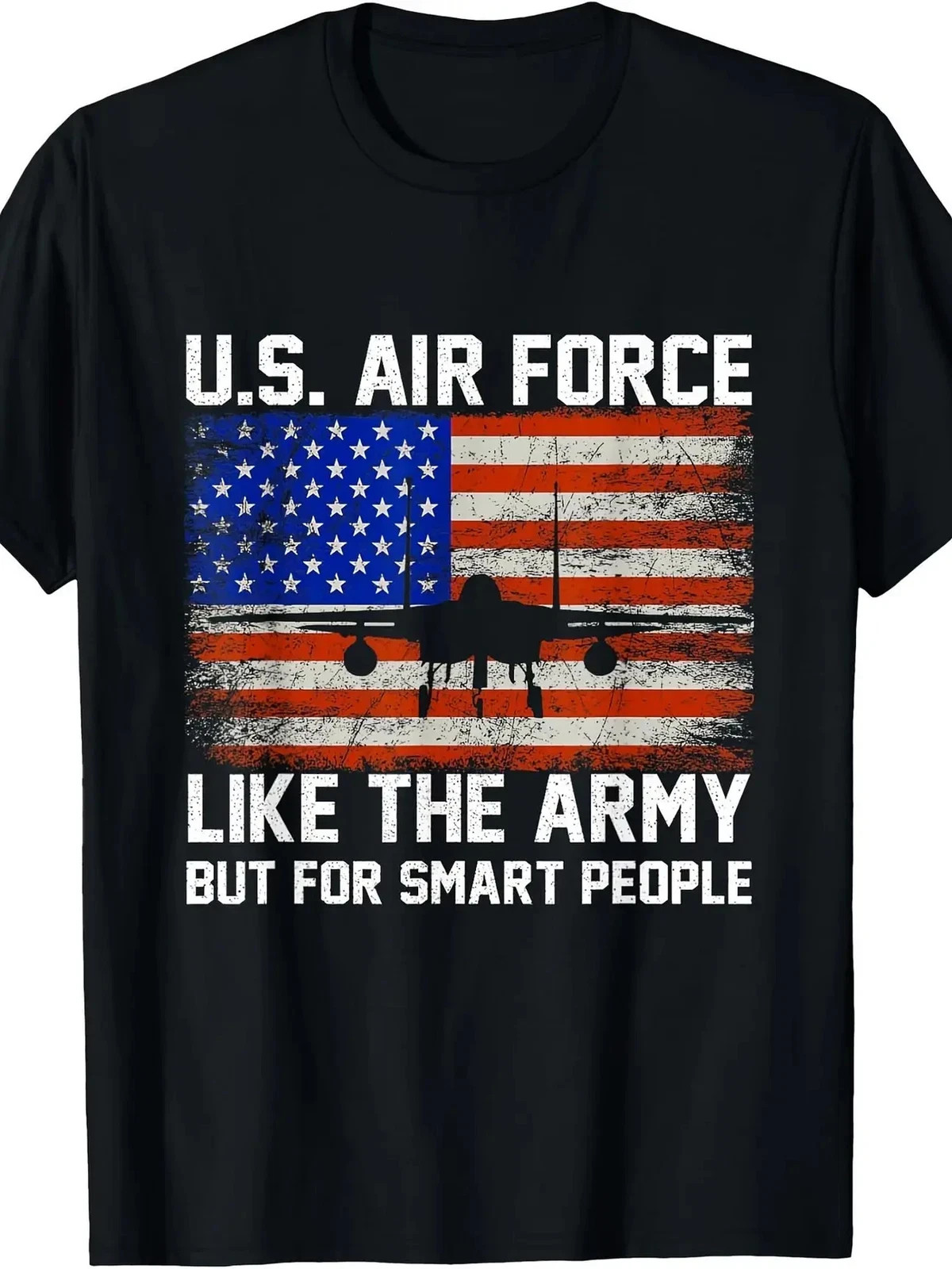 1pc Men'S Casual Cotton T-Shirt, US Air Force Graphic Print, Round Neck, Regular gallery