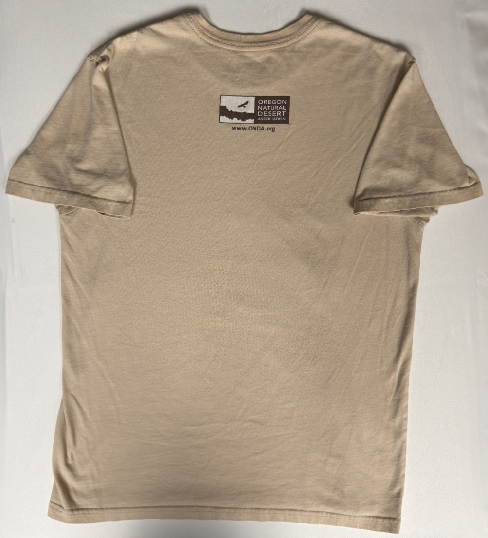 Patagonia Owyhee Canyonlands TShirt Size M Organic Cotton Made in USA Tan Unisex gallery