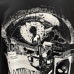 Gothic Streetwear Graphic Tee Eye Print Black Shirt Lay Down My Life 2XL