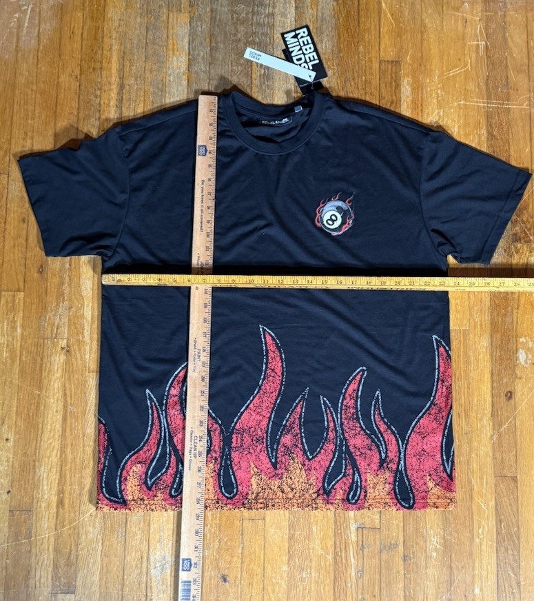 Rebel Minds Flame 8 Ball T Shirt Size Large gallery