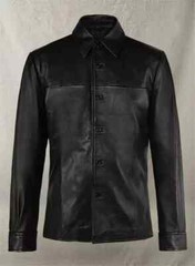 BASIC New Men’s Black Shirt 100% Real Lambskin Stylish Slim Fit Out Wear Shirt