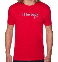 NEW MEN’S PRINTED “I WILL BE BACK JESUS” CHRISTIAN THEME FUNNY T-SHIRT ALL SIZE