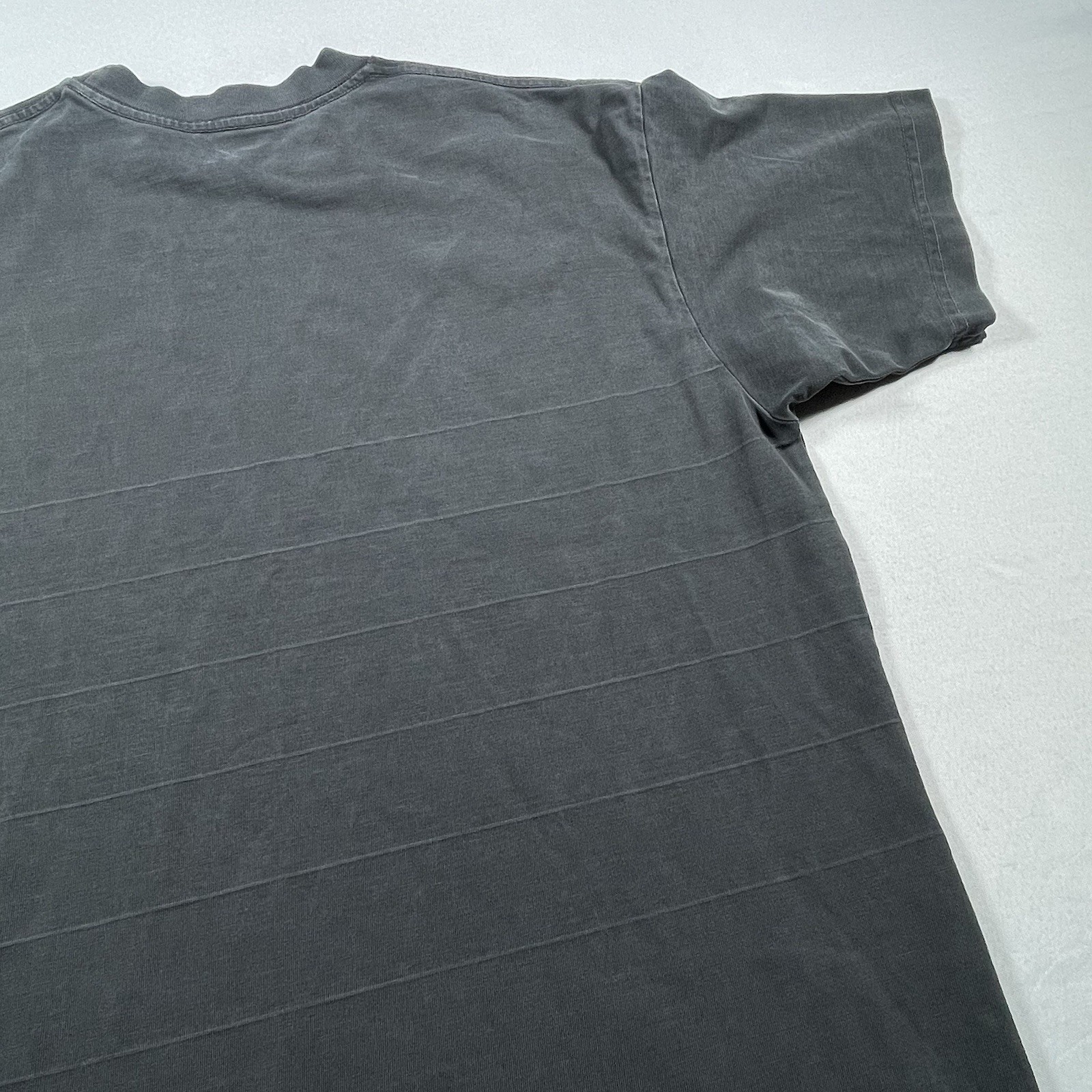 Uni/Form 100% Supima Cotton Subtle Striped Design Boxy Heavy weight Tee Shirt L gallery