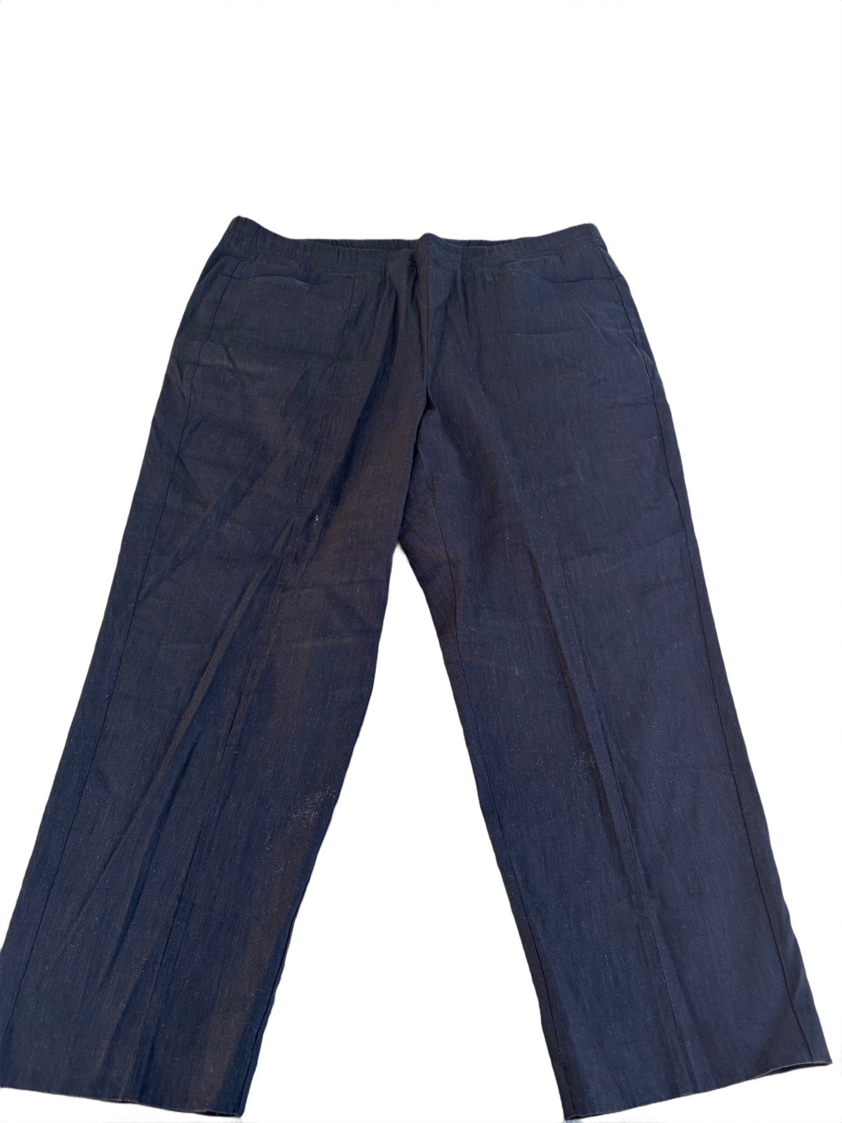 Vintage 1990s Black Cotton Trousers Yuppie Style Unisex