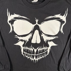 Delta Pro Weight Black Long Sleeve Skull Y2K Vintage Size XL 2000s