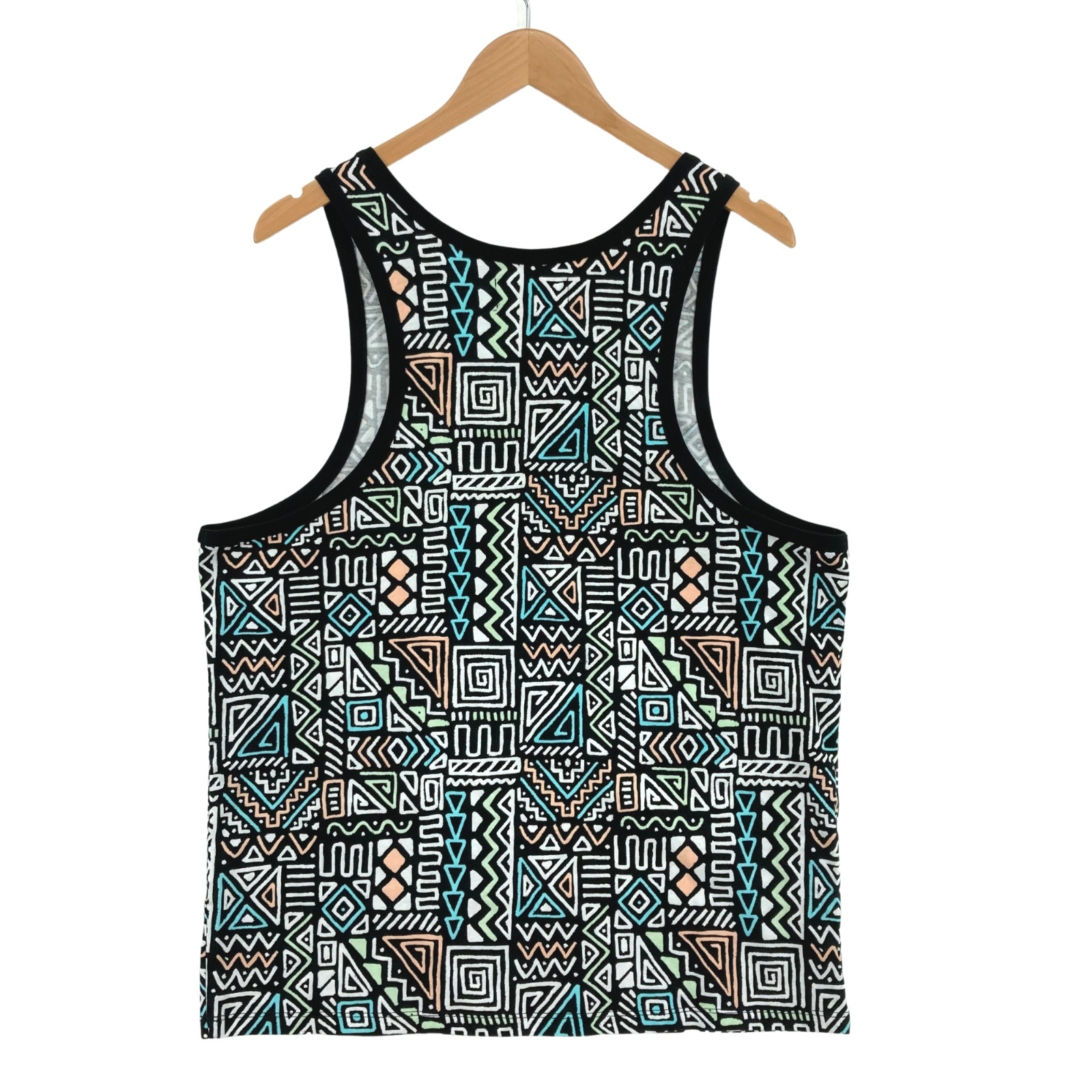 PacSun Men's Y2K Aztec Cotton Sleeveless Wide Strap Pullover Tank Top Small gallery
