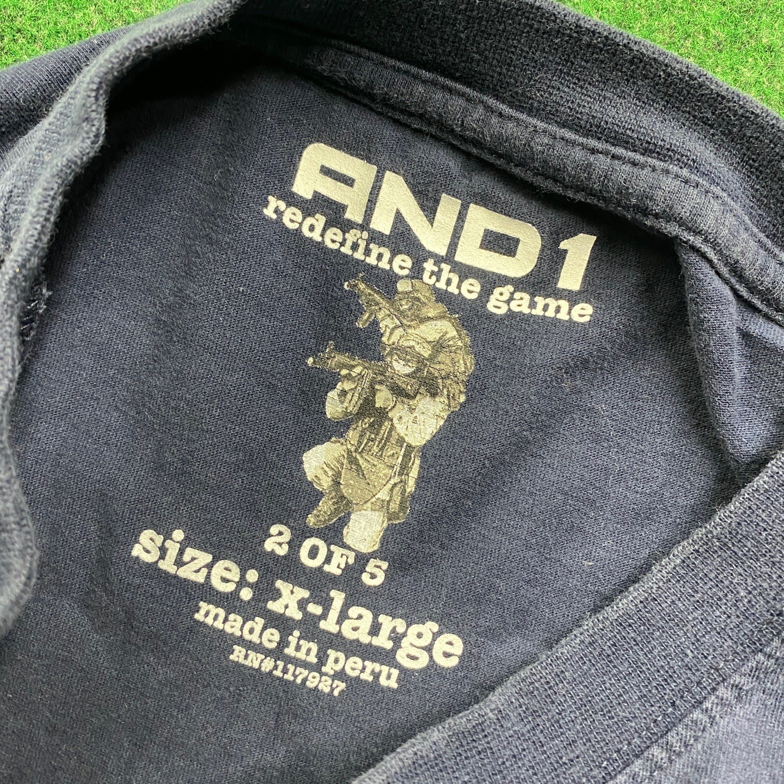Vintage AND1 Shirt Mens XL Blue Y2K Basketball SWAT Team Smacking Wimps 2 Of 5 gallery