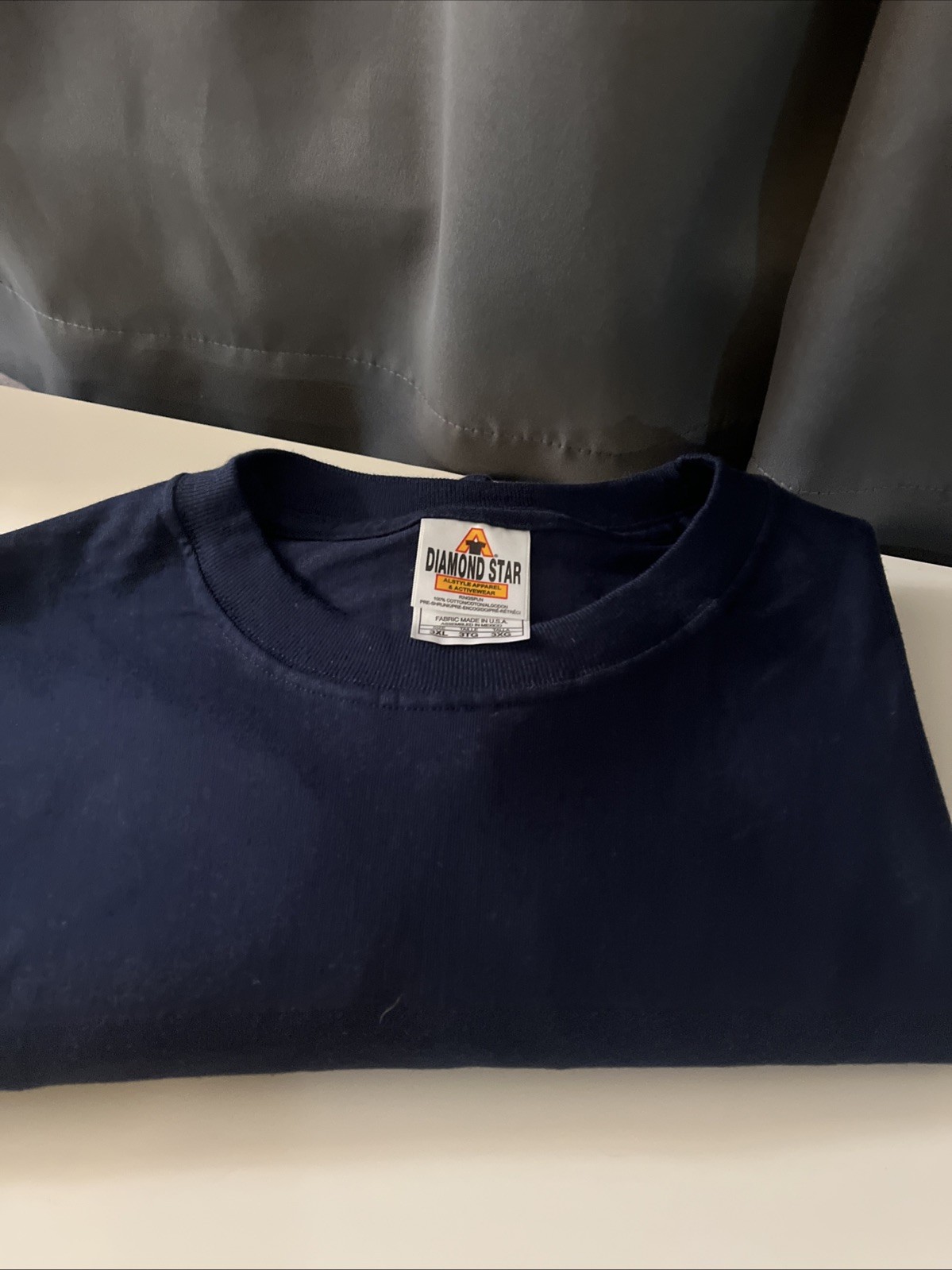 Diamond Star Men’s Heavyweight Cotton Navy XXXL T-Shirt gallery