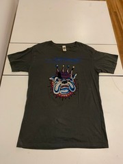 Vintage Ed Hardy Shirt Large Gray Bulldog Crown Tattoo Y2K Grunge Rock Punk Emo