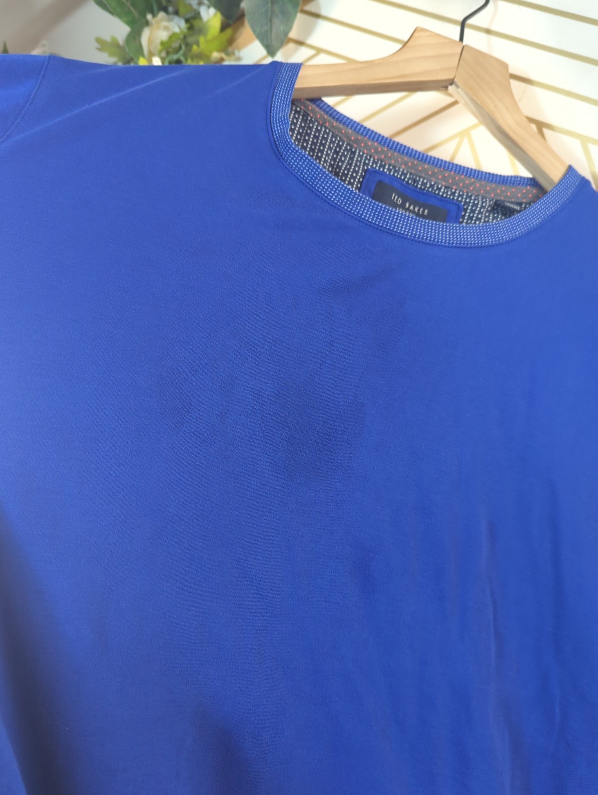 Ted Baker Men's Lounge Blue T-Shirt Size L (5) 100% Cotton READ STAINED gallery