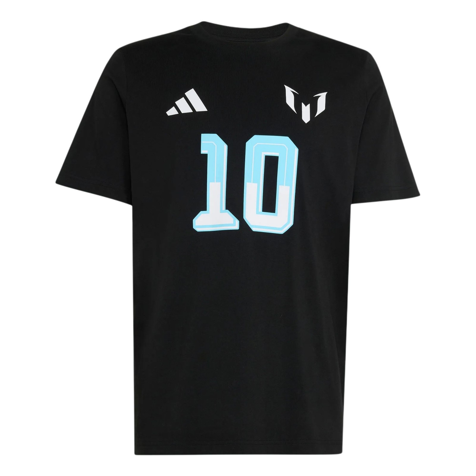 Adidas Messi T Shirts Men's Black Crew Neck Moderate KS2539 Size gallery
