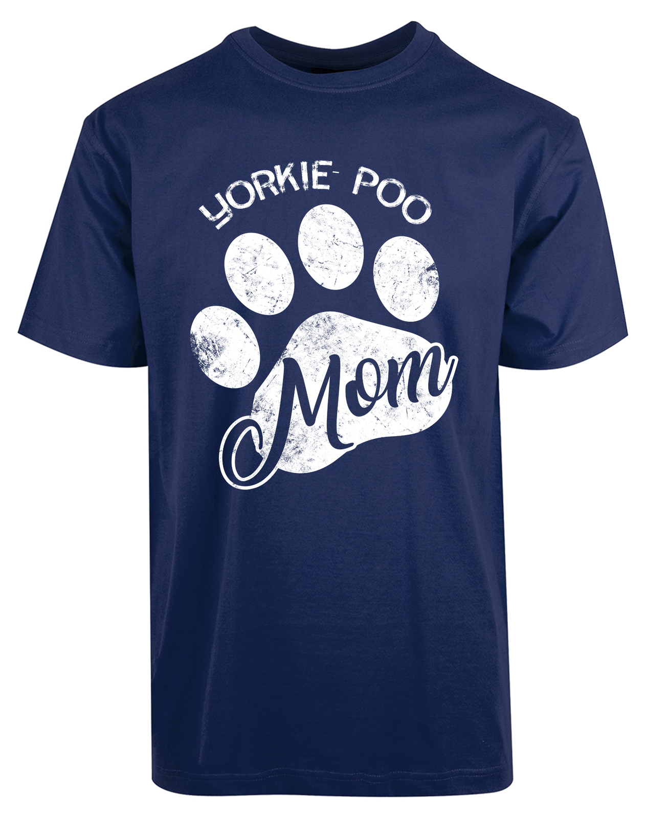 Yorkie Poo Mom Foot Print New Men's Shirt Funny Slogan Animal Lovers Casual Tees gallery