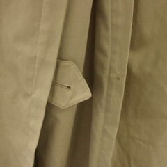 Burberrys Trench Coat Beige Check Lining Belt Vintage 44 Outerwear