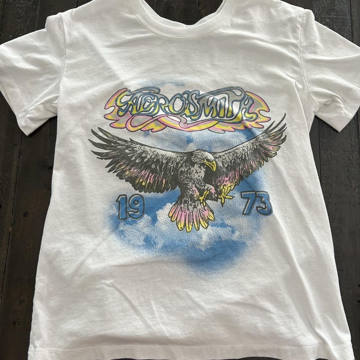 Remake Aerosmith Tour 1973 White T shirt Retro style Unisex tee NH23060 gallery