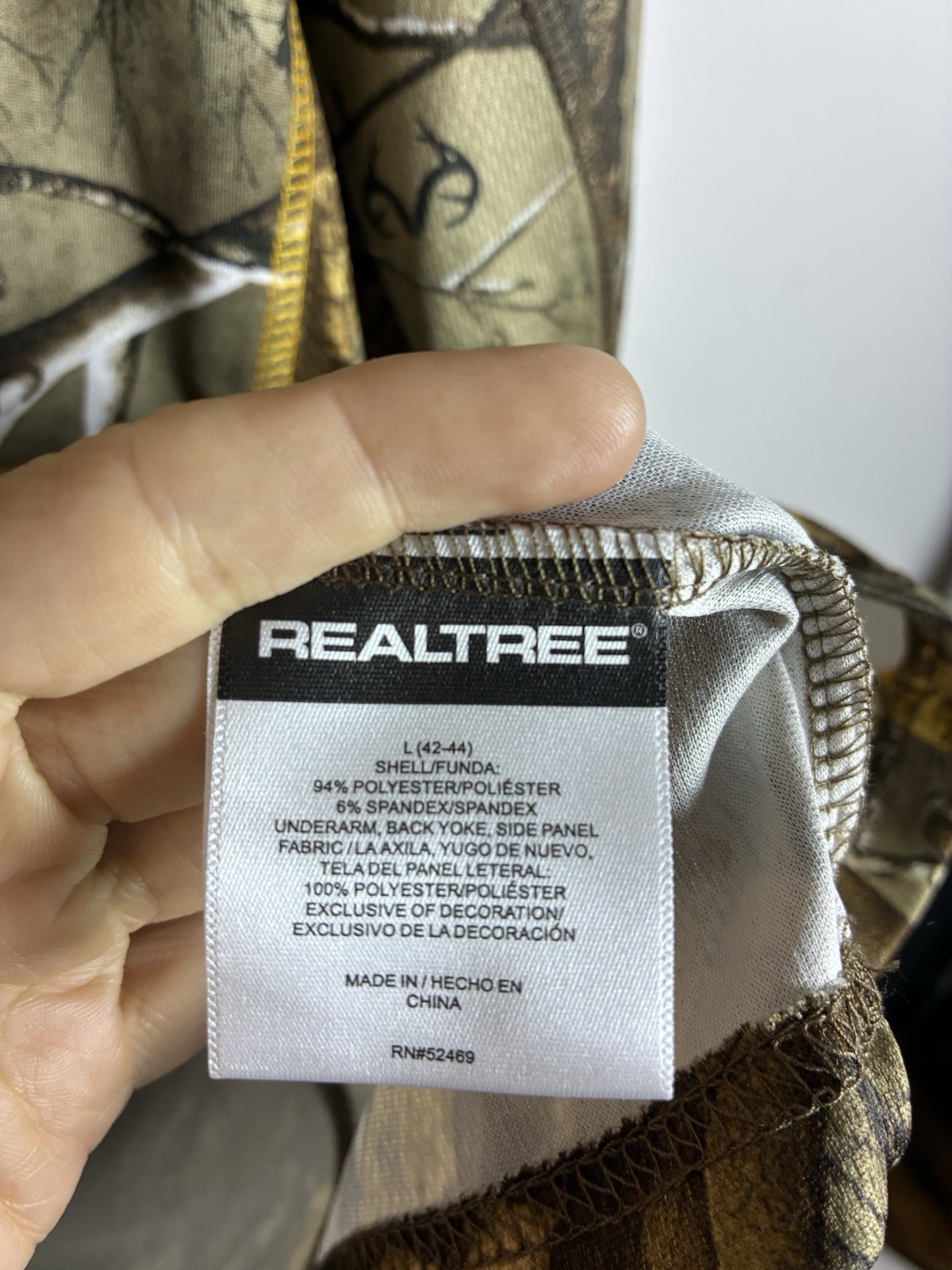 Realtree Camo Shirt Realtree Xtra Camo T-Shirt Quarter Zip Pullover Men Large gallery