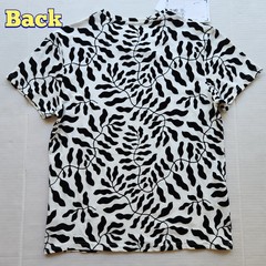 Craft + Flow Voyage Men’s Apparel Black Leaves in White T-Shirt – Size: Medium