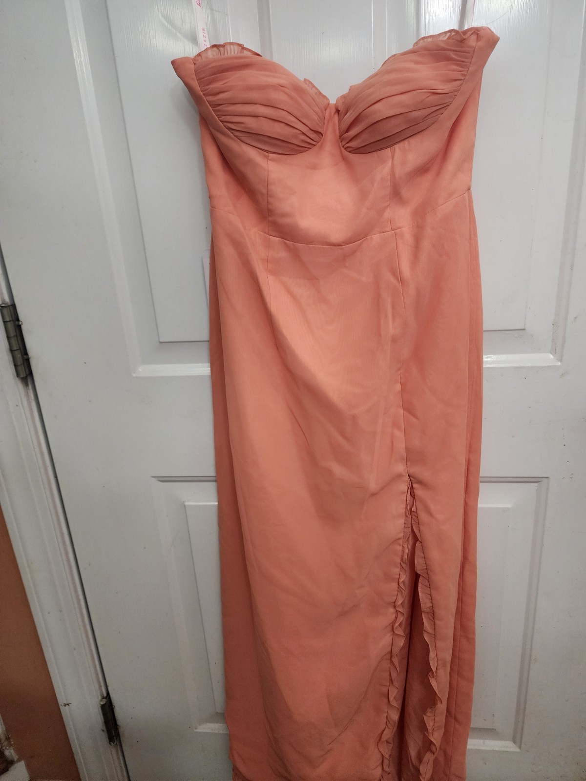 NWT AZAZIE Sunset Peach Dress Chiffon Dress Size A6 Barbie Dress Mattel Nwt!