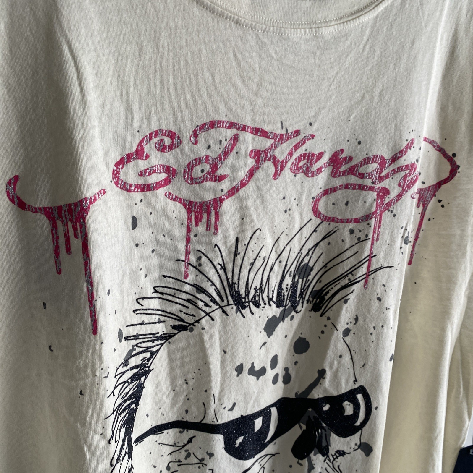 Vtg Y2K Style Ed Hardy Destroy Punks Not Dead Tattoo Tee Tank Skull Sz XXL gallery