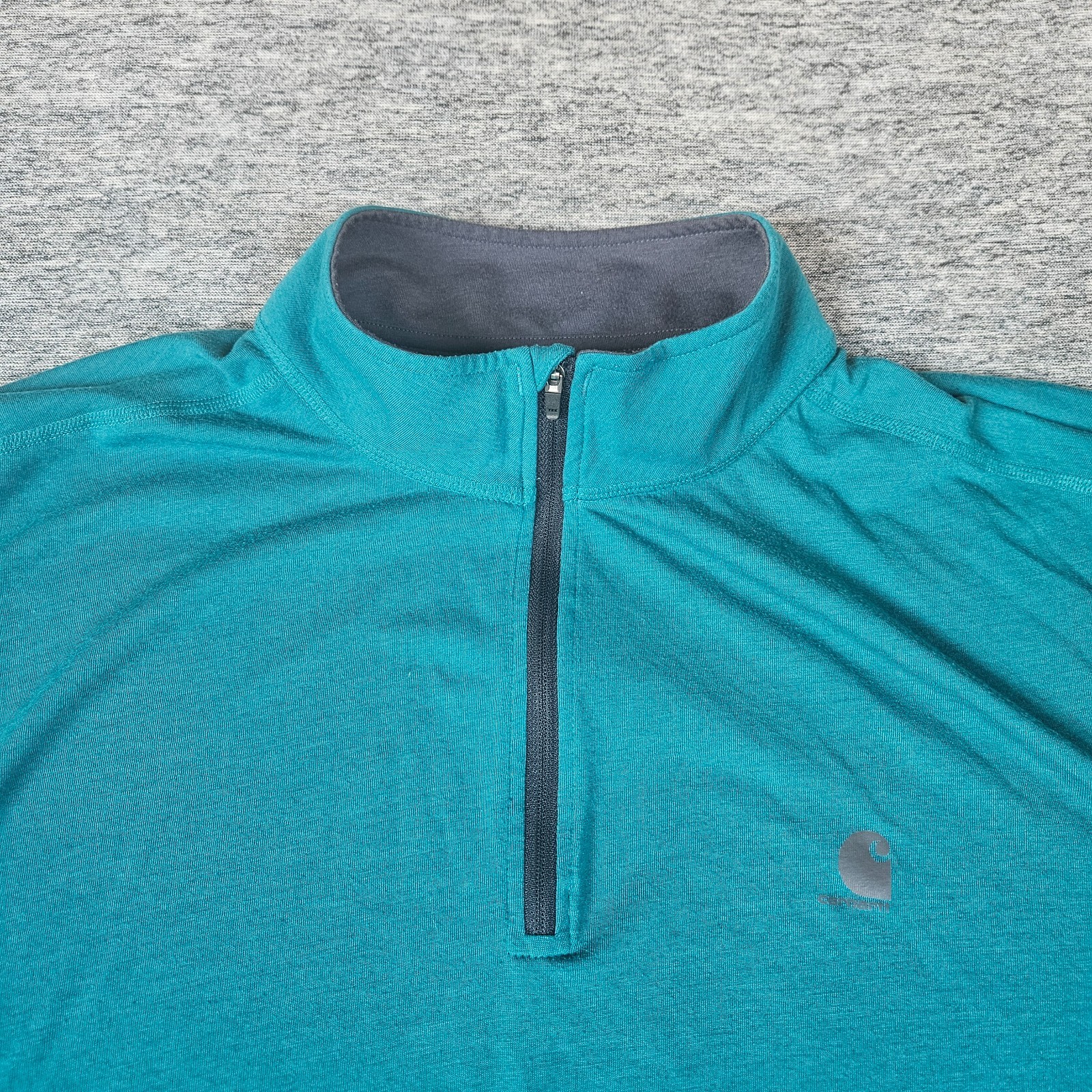 CARHARTT Force Extremes Men’s XL Teal Green Relaxed Fit 1/4-Zip Pullover Shirt