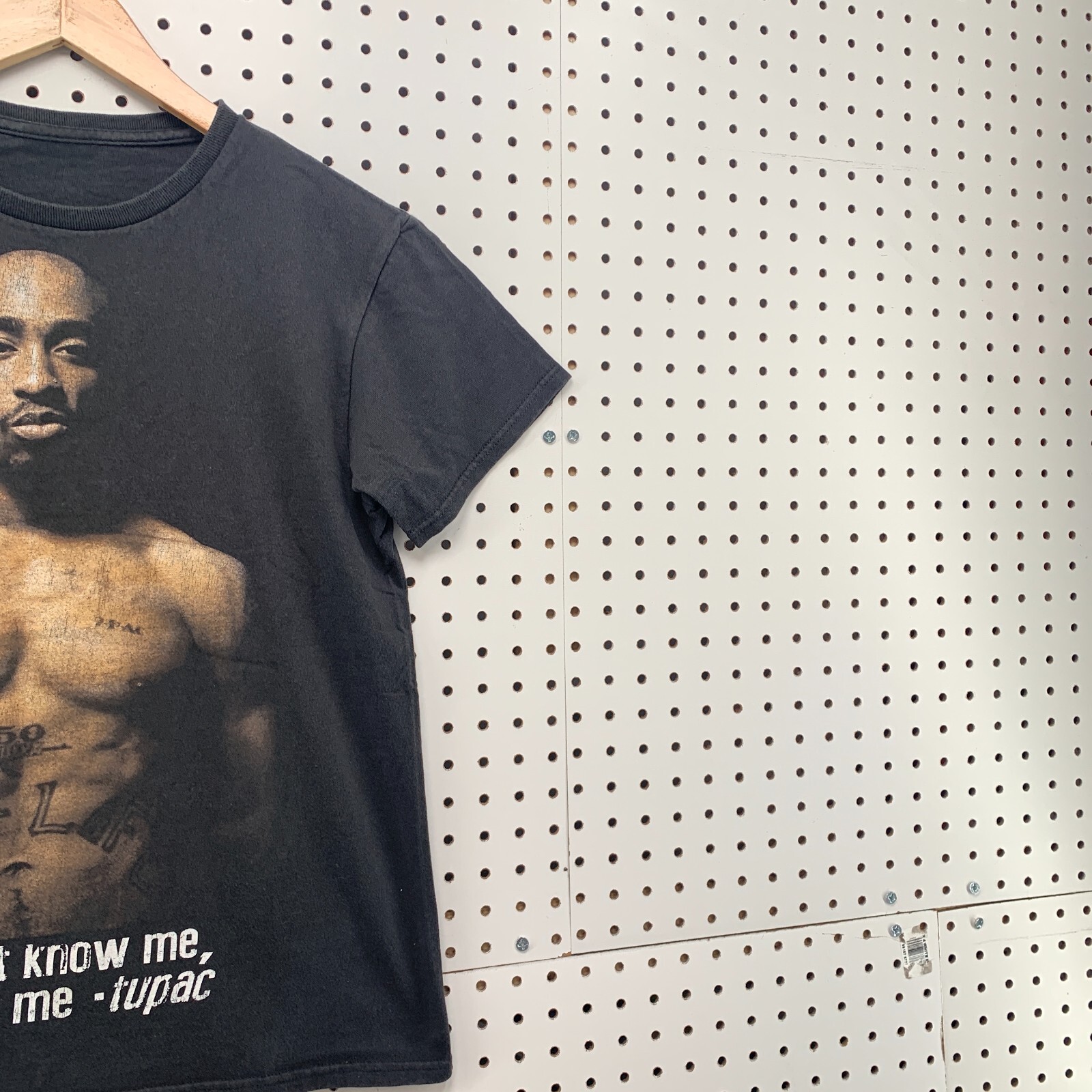 Tupac 2PAC Shirt Black If You Dont Know Me Dont Judge Me Fit Women M 17.5x25 gallery