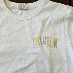 Champion Sz M Unisex Retro Style Pastel Color Cotton Crewneck Long Sleeve Shirt