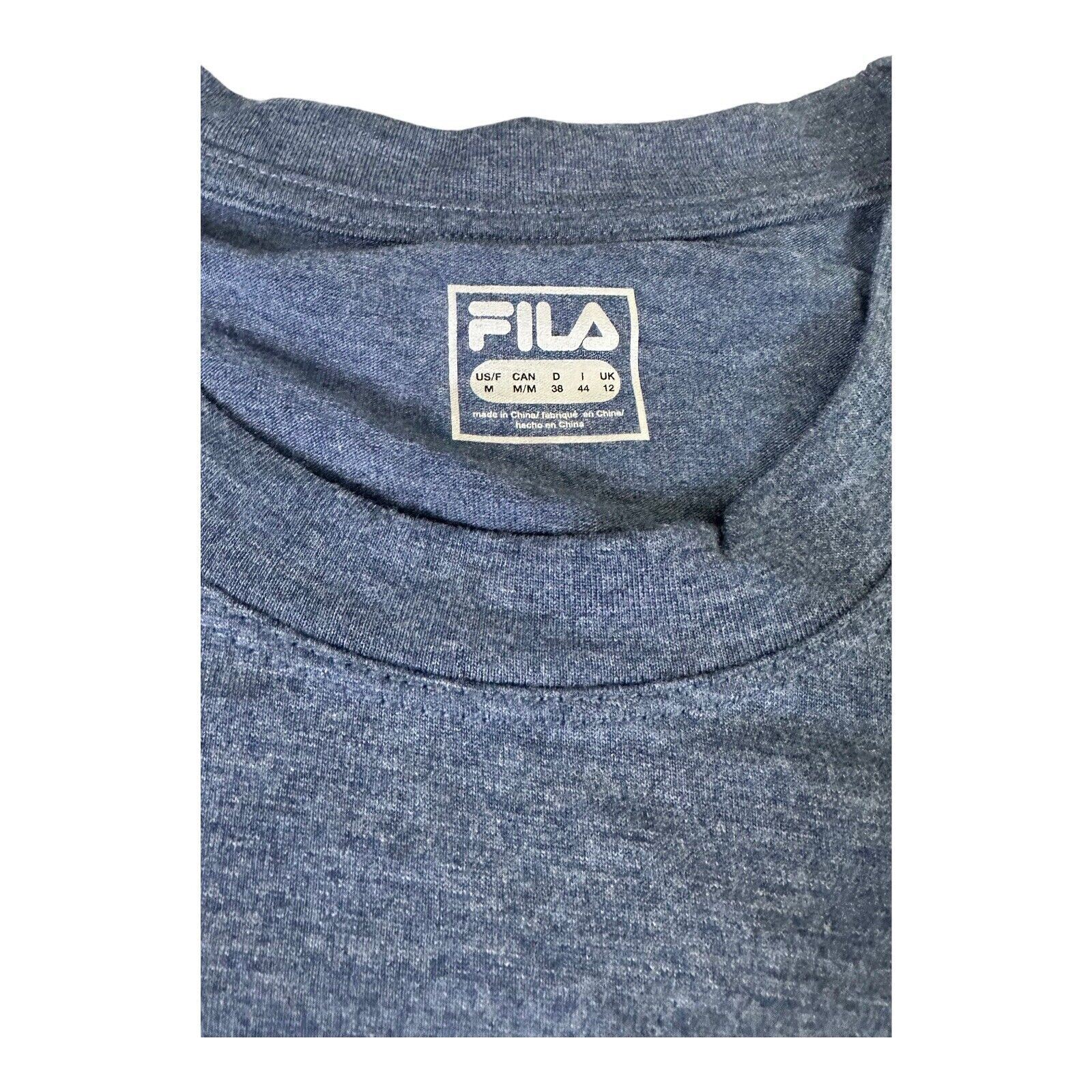 Fila Men's Logo Crew Neck T Shirt Heather Blue gallery