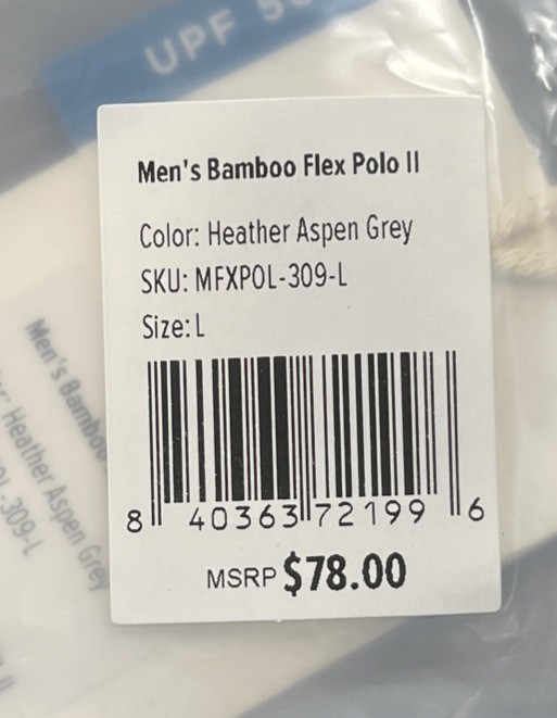 Free Fly Men’s Bamboo Flex Polo || T Shirt (MFXPOL-309-L) Size Large Color Gray gallery