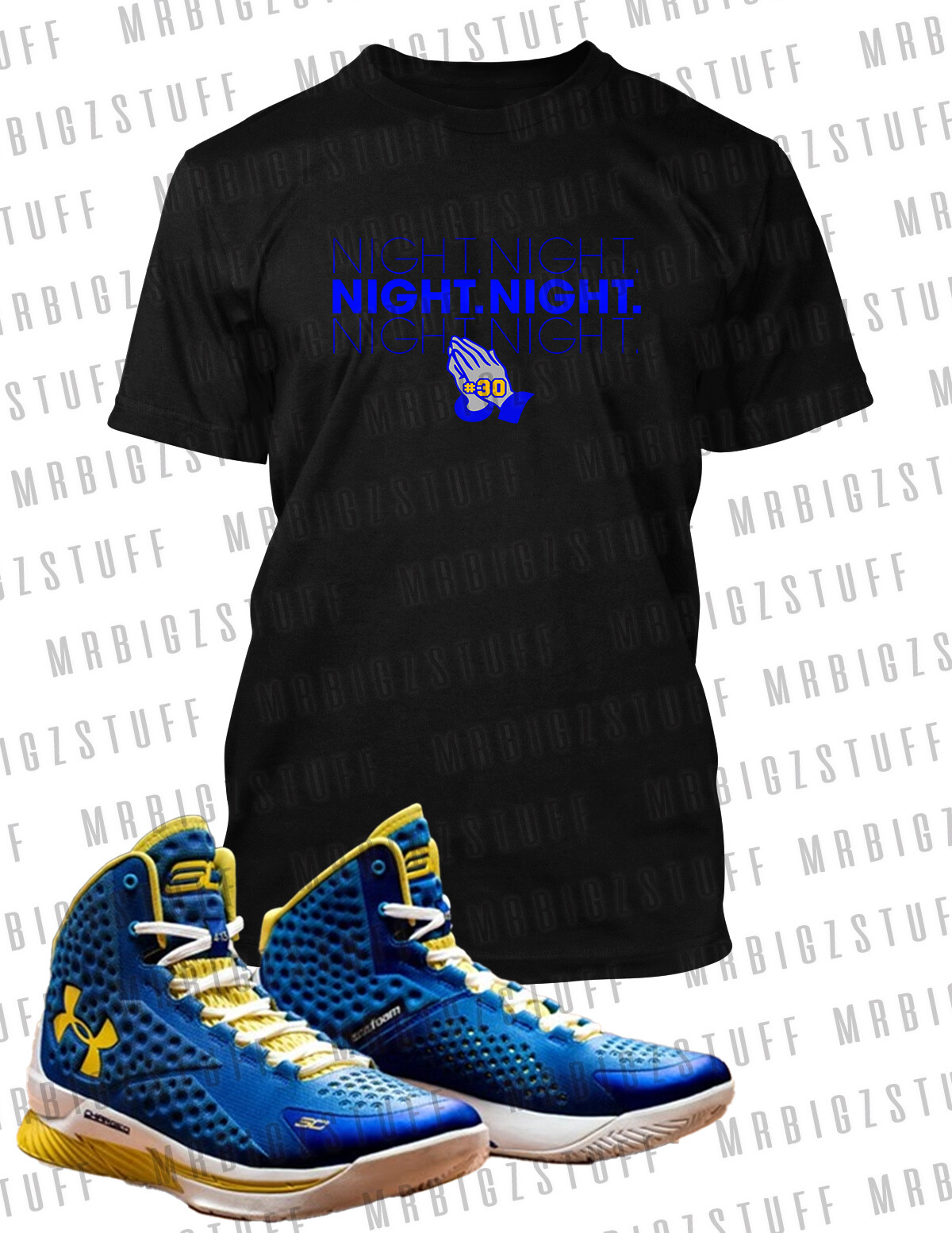 Steph Curry Night Night Graphic Sneaker Tee Shirt Unisex Warriors Golden gallery