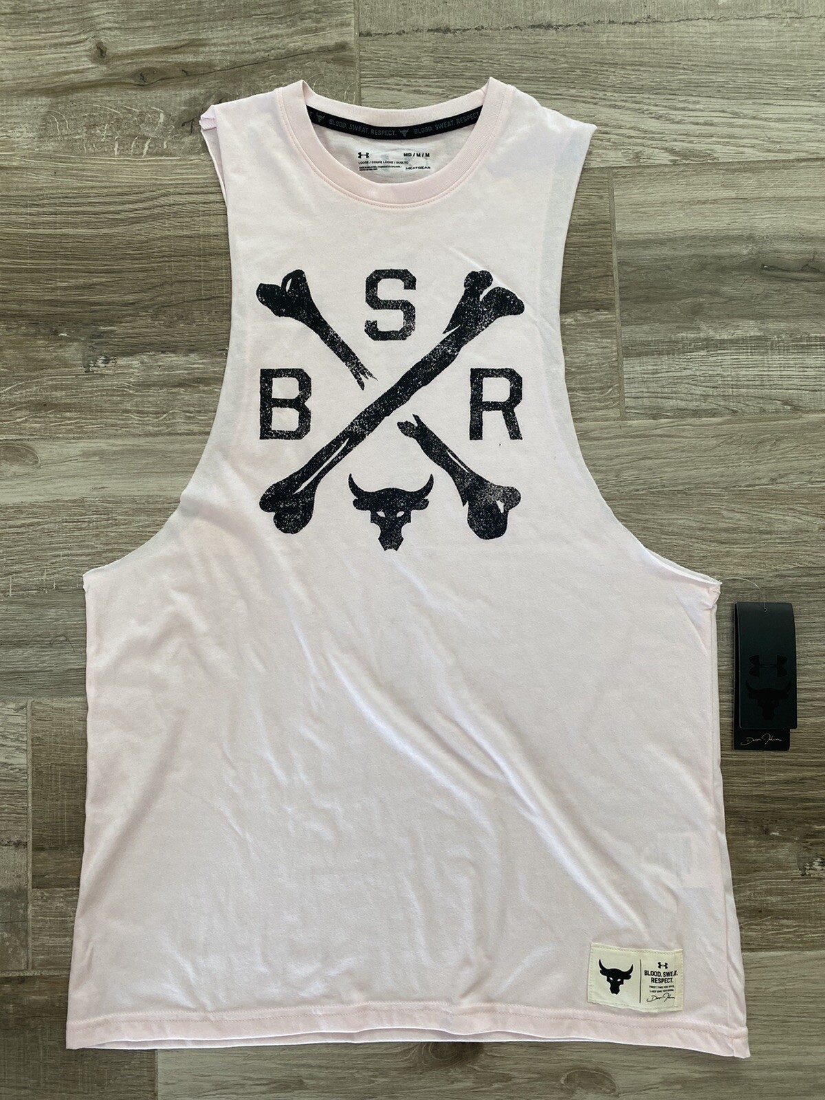 UNDER ARMOUR PROJECT ROCK BSR BLOOD SWEAT RESPECT DWAYNE JOHNSON TANK TOP sz XL gallery