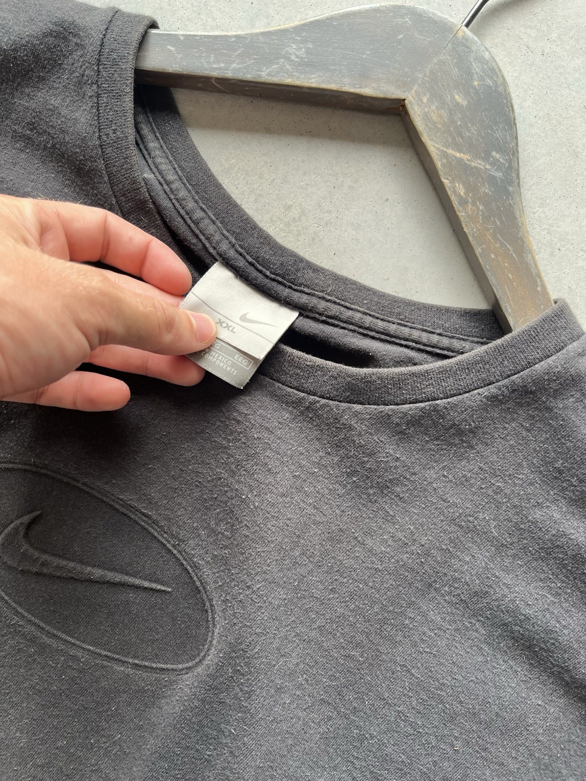 Vintage 2000s Nike Gray Tag Embroidered Swoosh Heather Shirt Xxl gallery