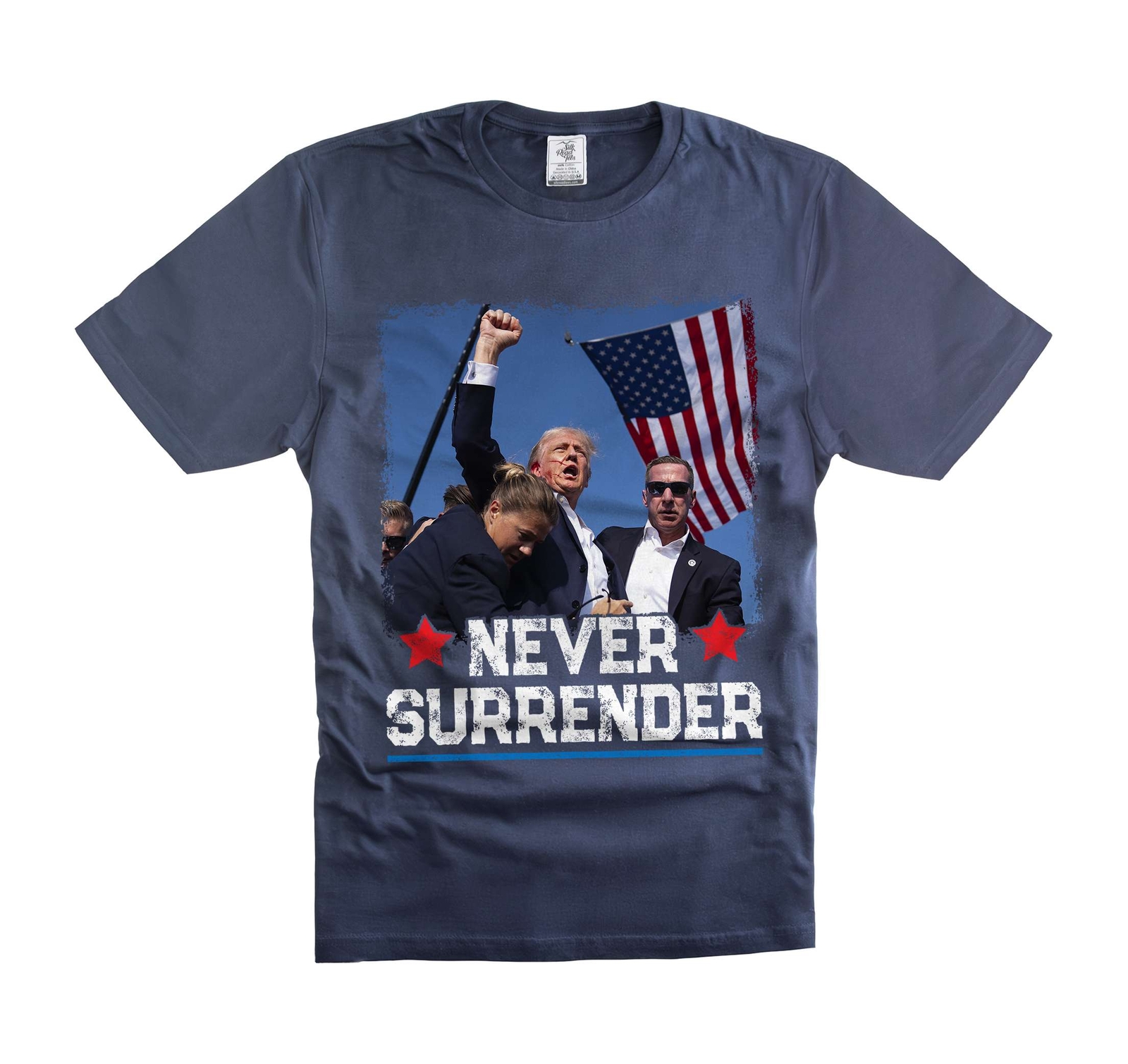 Never Surrender USA Flag Shirt Donald Trump PA Rally Shirt DJT Support Shirt gallery