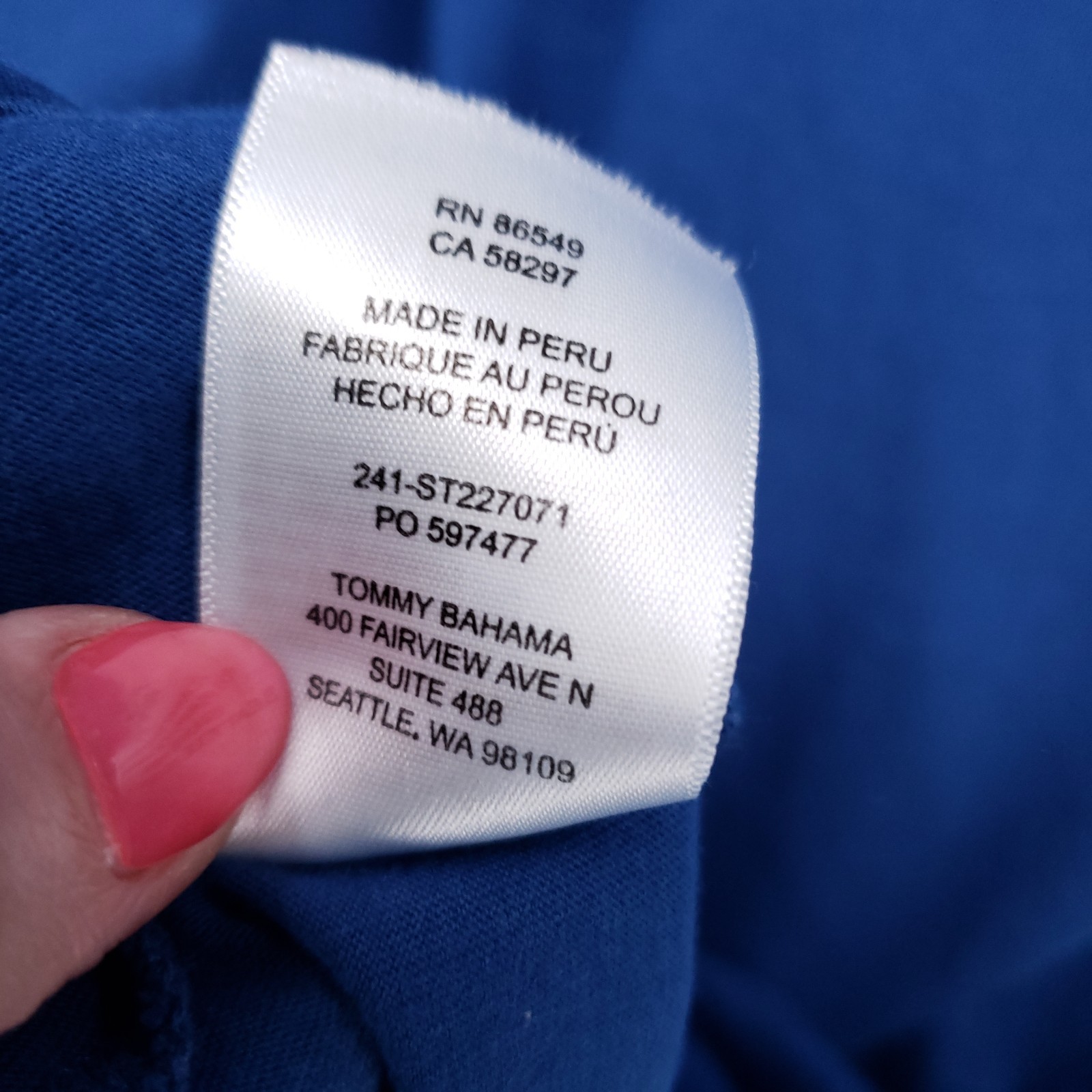 Tommy Bahama T Shirt Men 2XL XXL Blue Short Sleeve Pickleball Marlin Pullover gallery