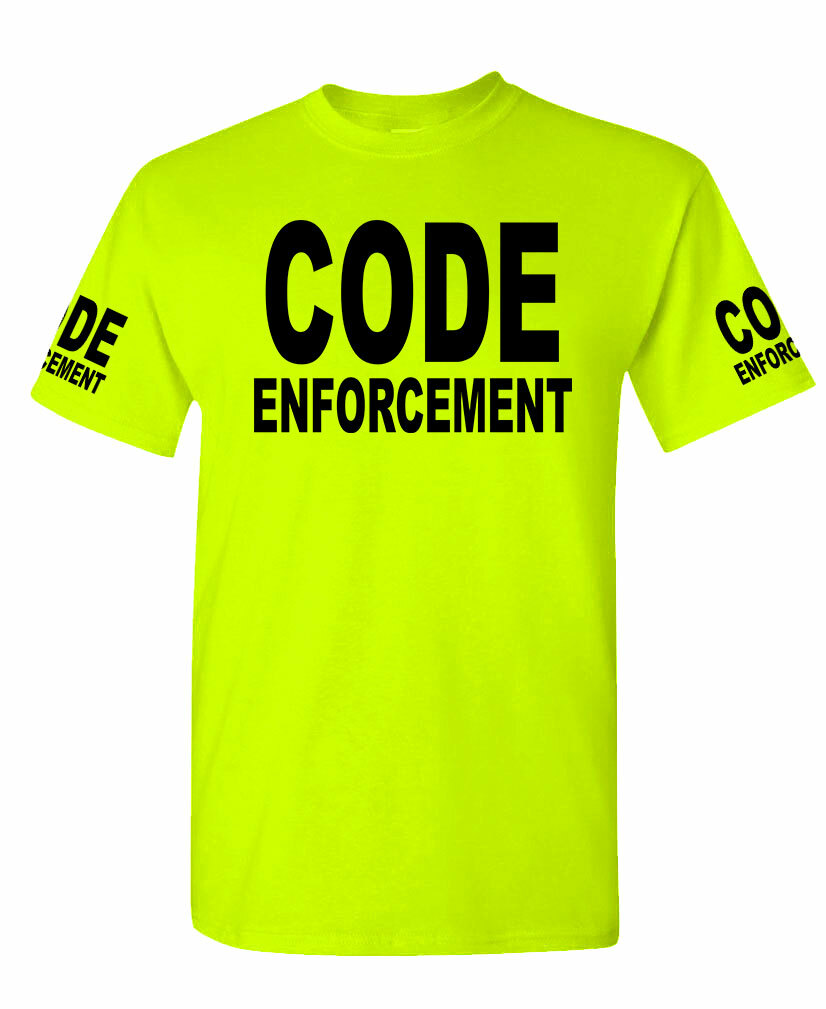 Code Enforcement safety high visibility Tee Work T shirt gallery