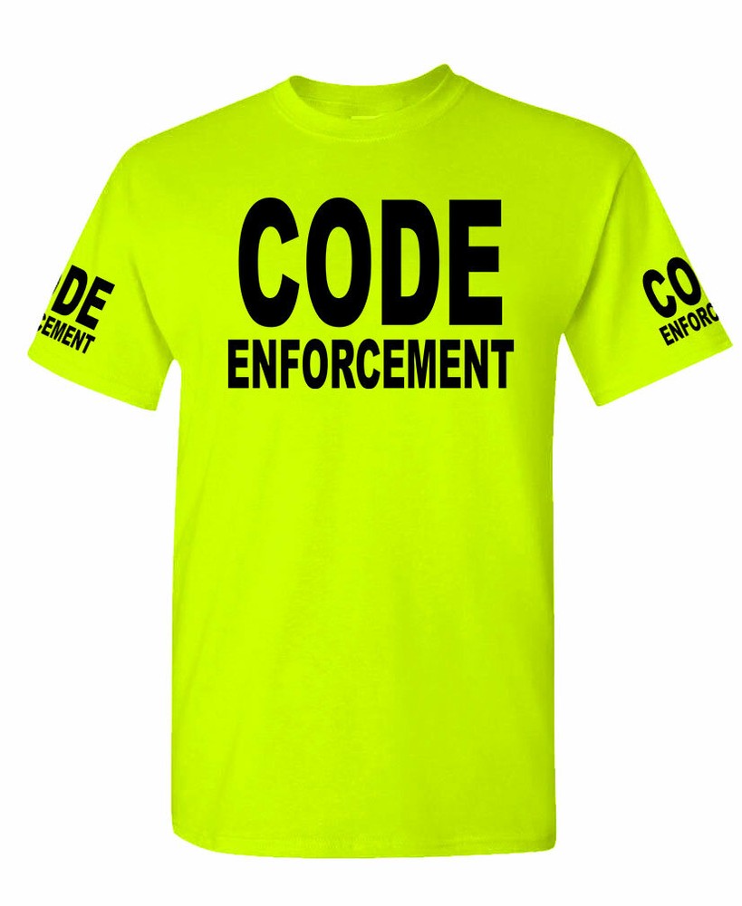 Code Enforcement safety high visibility Tee Work T shirt