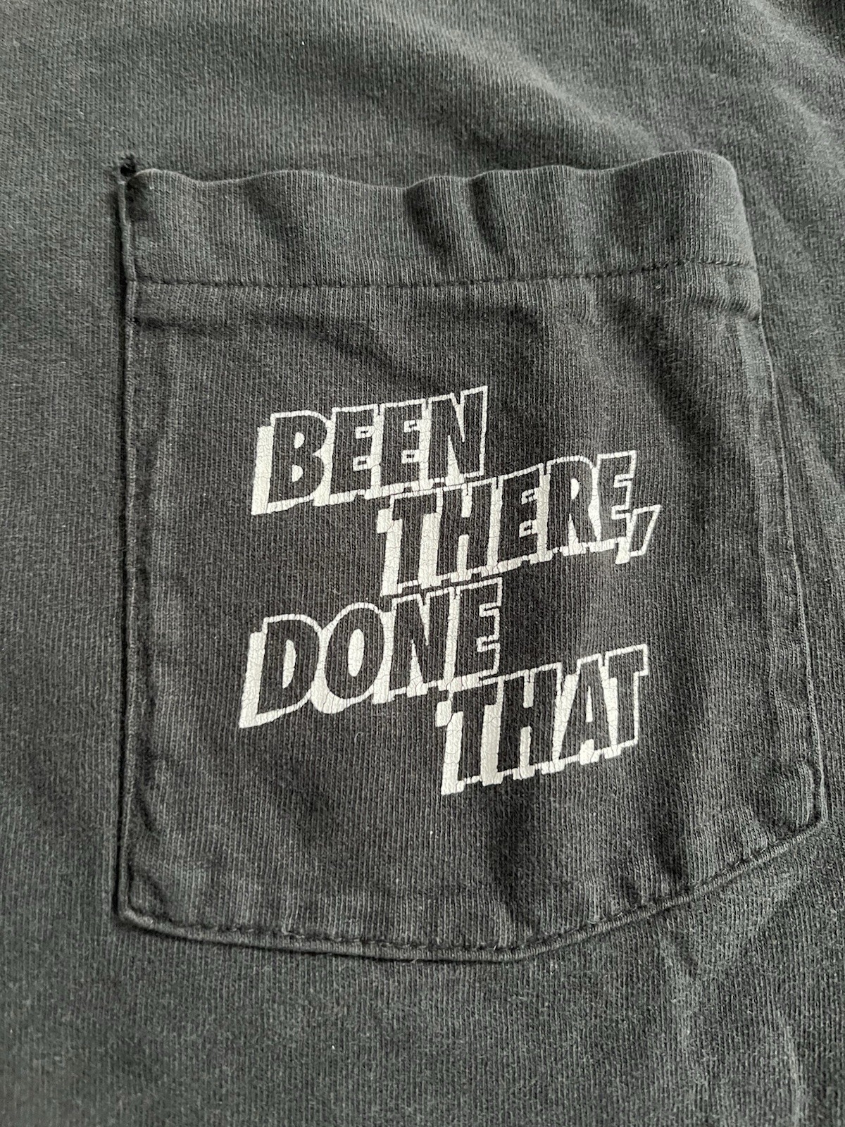 VintageAmerican Trucker Rip Griffin Travel Center Black Pocket Graphic Tee gallery