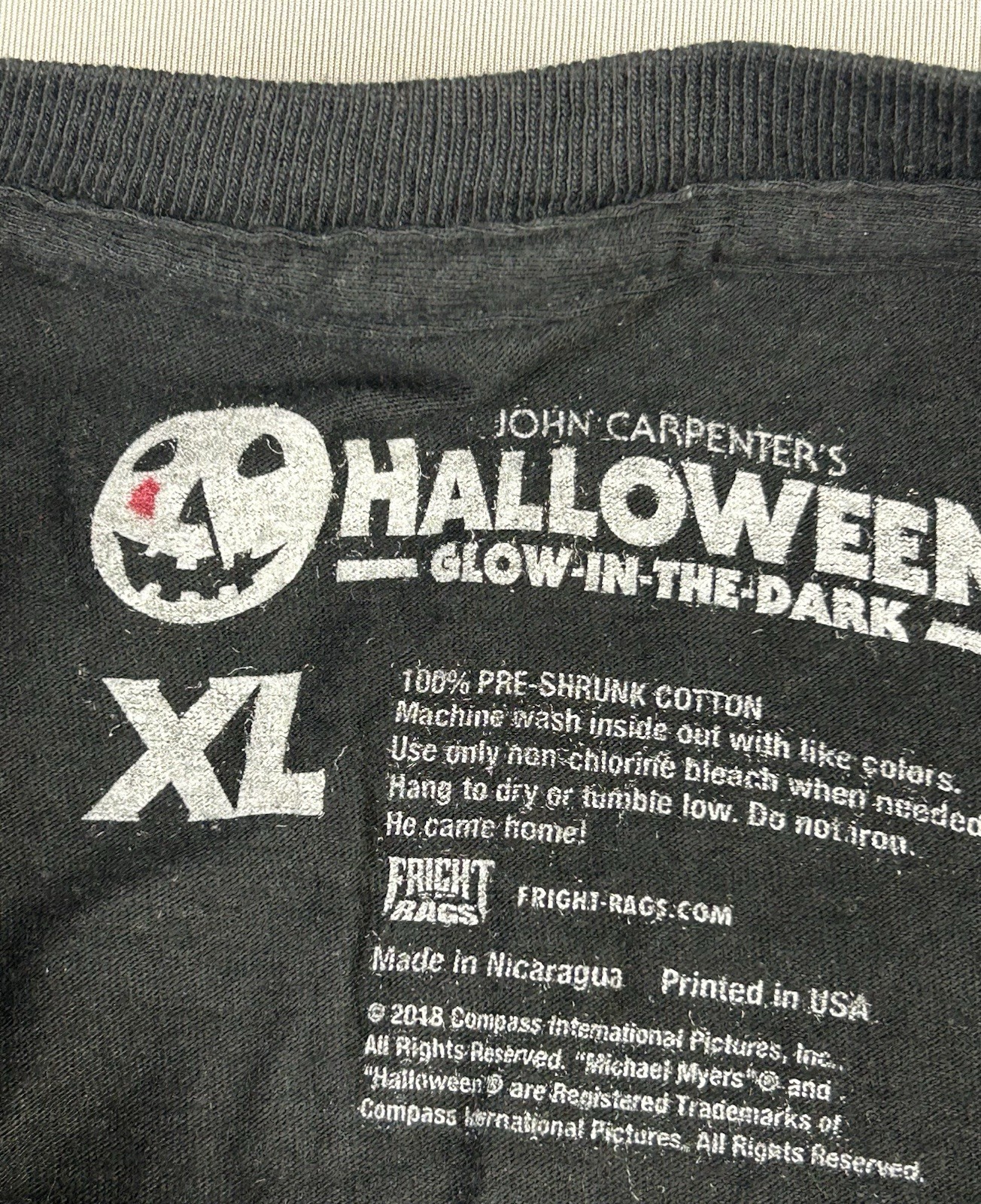 Halloween Glow In The Dark Men’s XL Fright Rags Graphic Tee Shirt NEW gallery