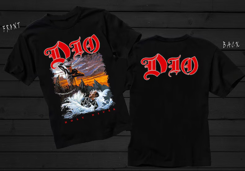 New D T G DIO Holy Diver Artwork Shirt - Unisex Print Tee - S,M,L,XL,2XL-5XL gallery