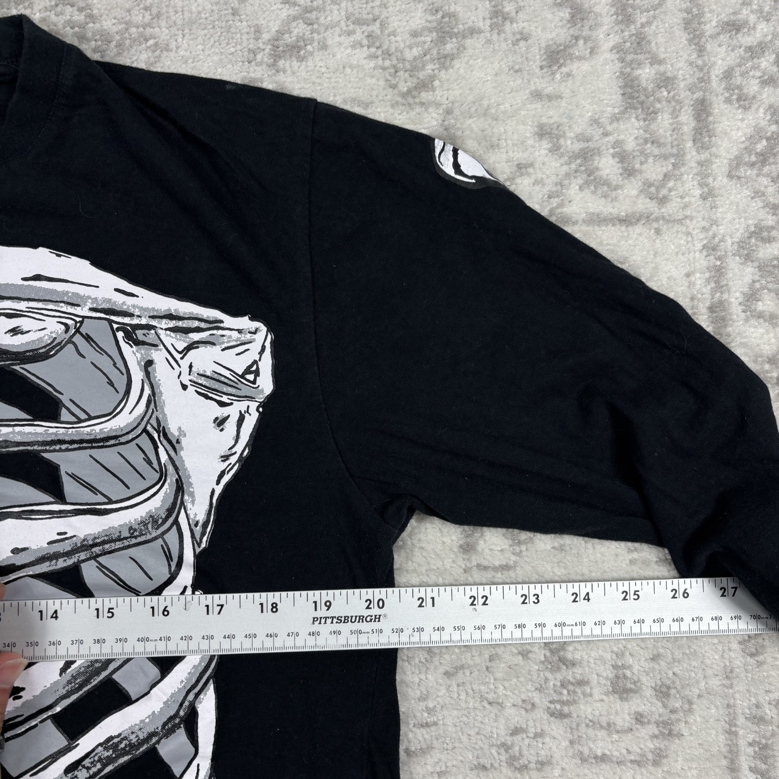 Spirit Halloween Skeleton Bone Print Long Sleeve T Shirt Y2K Gothic Size Large gallery
