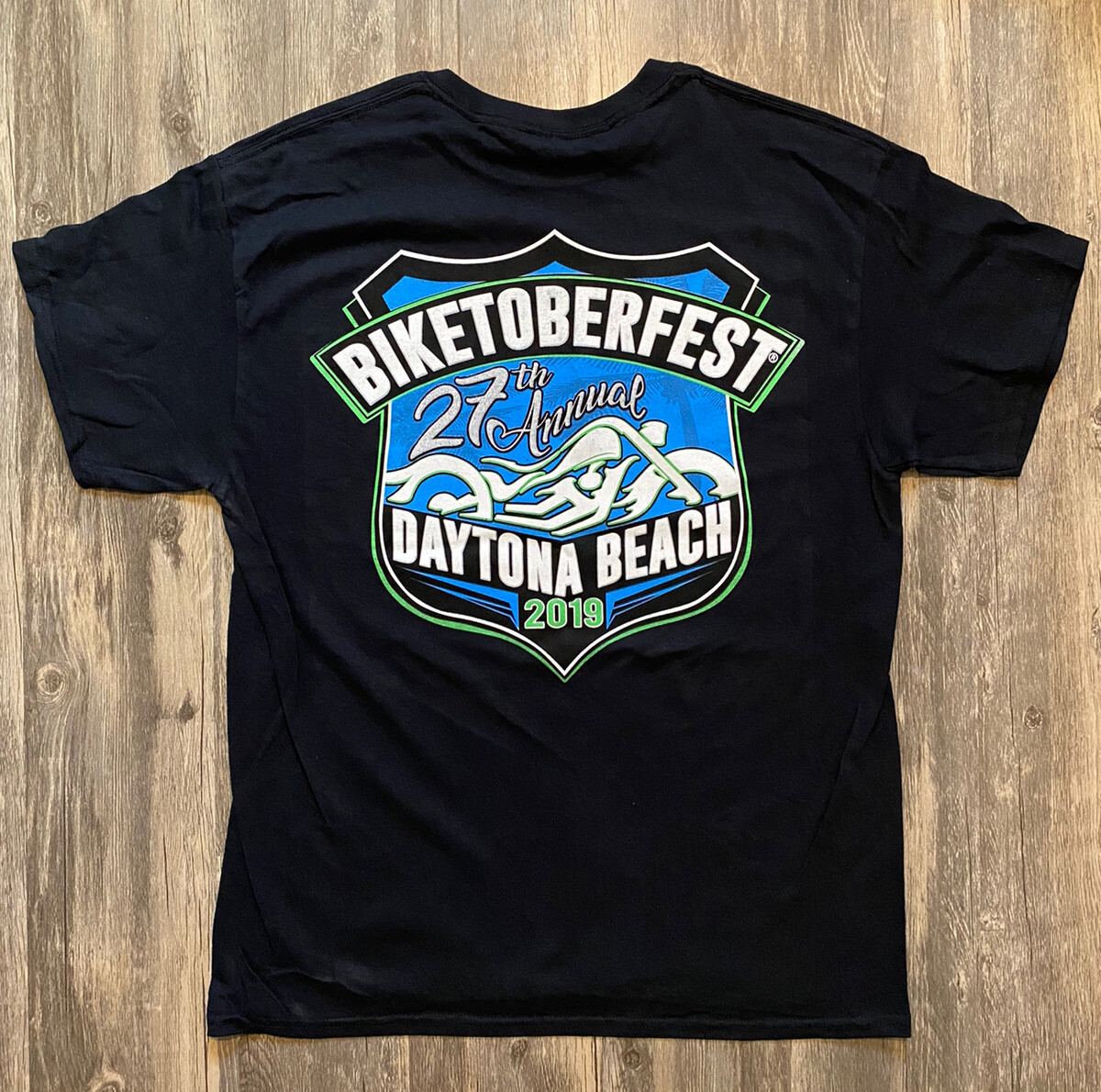 Men’s Daytona Beach, FL Biketoberfest 2019 Bike Week Black T-Shirt - Size L gallery