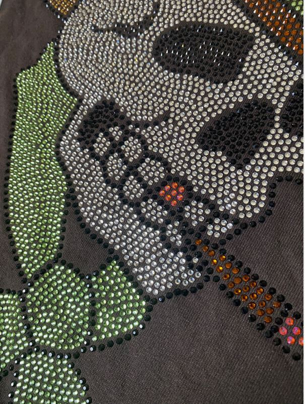 NWT-SKULL Rhinestone Cowboy W/Cigar Brown Spencer's Premium Graphic Tee gallery