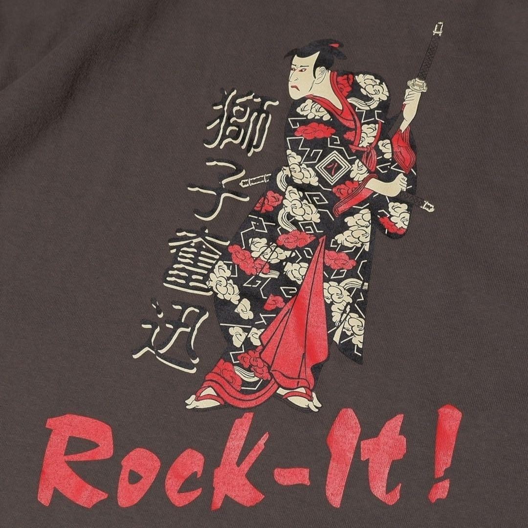 90s 00s Vintage Rock-It Cargo Samurai Ukiyo-e Print T-Shirt Made in USA XL gallery