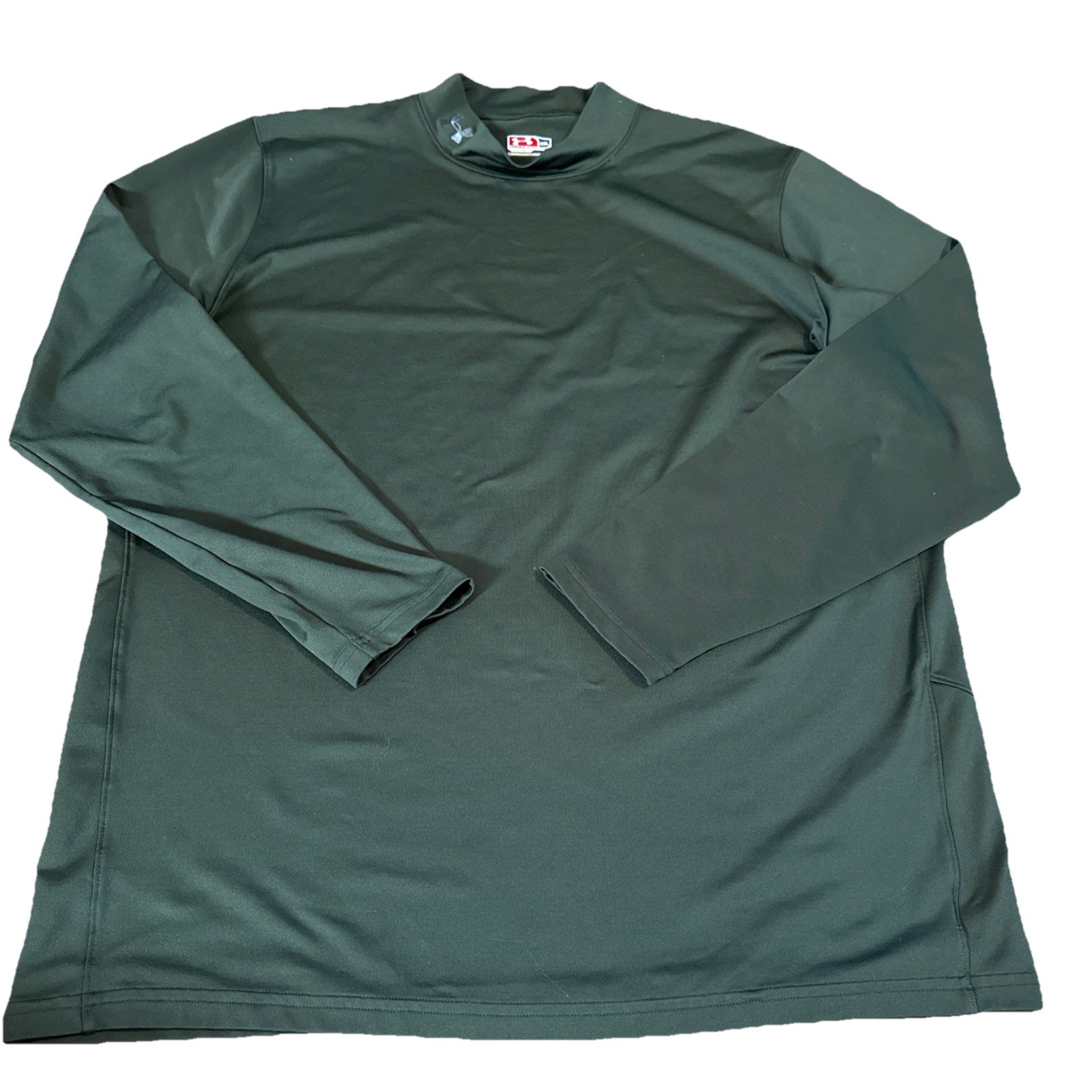 Under Armour Shirt Mens 2XL XXL Green Fitted Long Sleeve