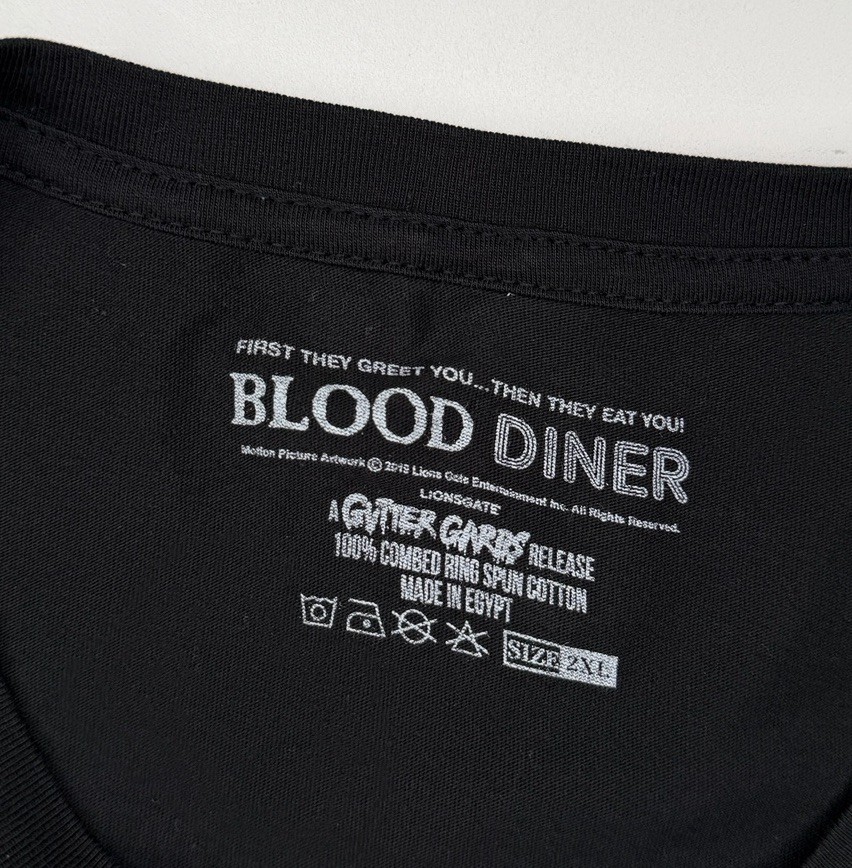 Blood Diner Gutter Garb Movie Promo Horror VHS T-Shirt | XXL gallery