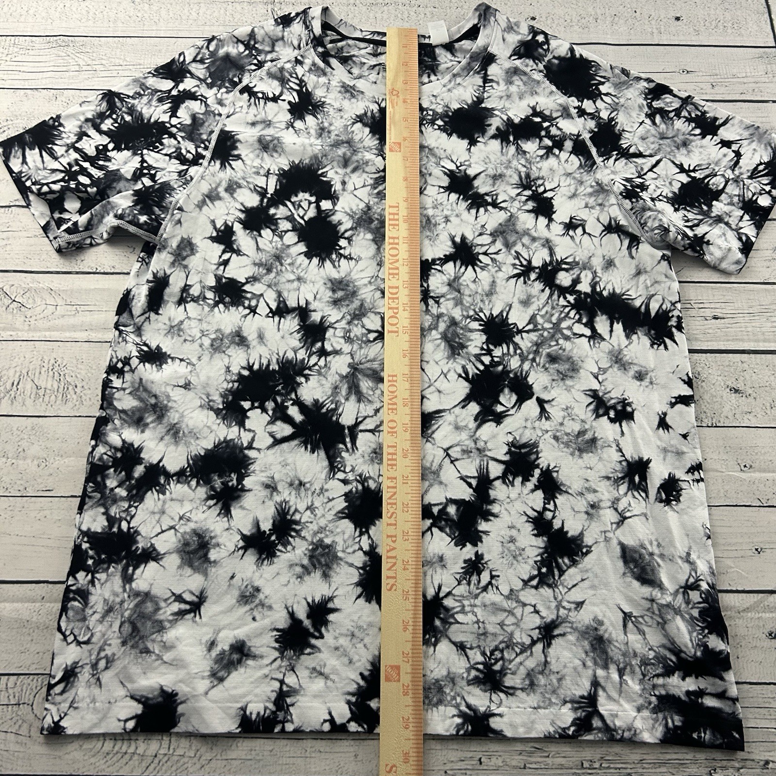 Zella Pigment Dyed Short Sleeve T Shirt Men's XL Black Gray White gallery