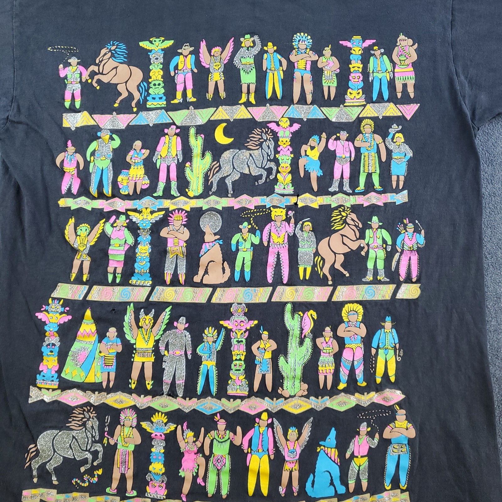 Vintage 90s MARCY' N ME EZL Graphic T Shirt Puff paint Single Stitch Mens USA gallery