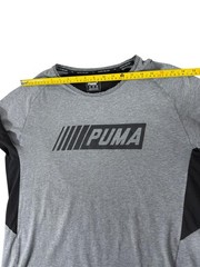 Puma Active Grey Black Color Block Sport T-Shirt XXL