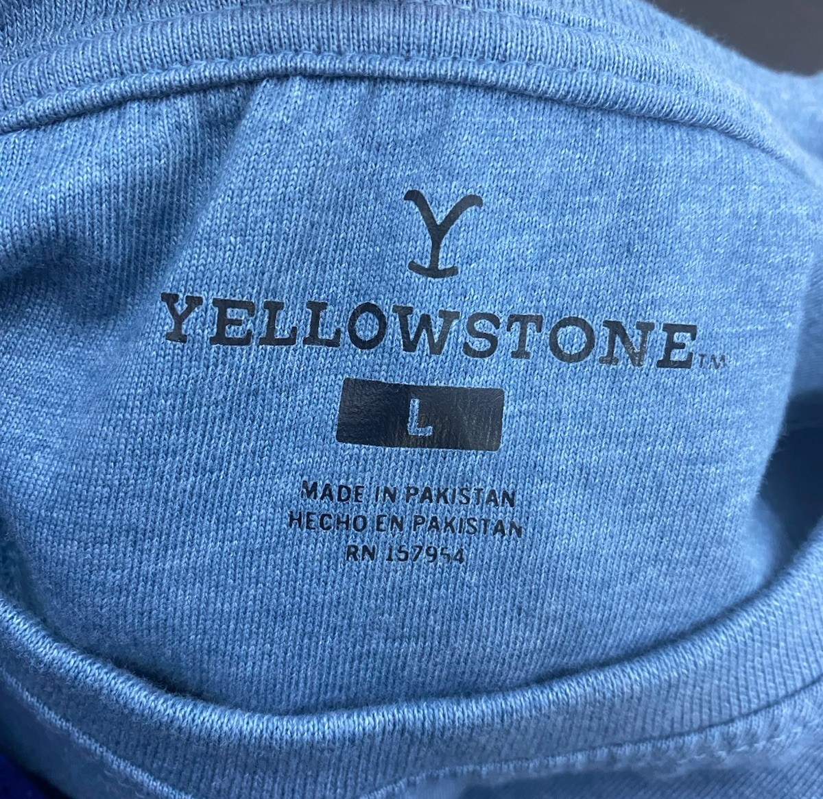 Yellowstone T Shirt Mens Large Blue Short Sleeve Crew Neck Outdoor Nature Park gallery